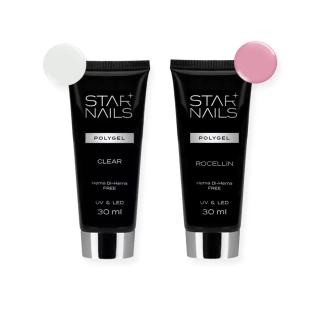 Sada STARNAILS Polygel Set Clear & Rocellin